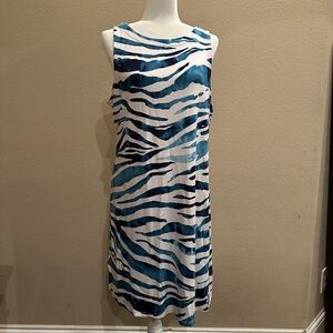 Tommy Bahama Darcy Sheath Dress, Sleeveless with back zipper, EUC, Size XL